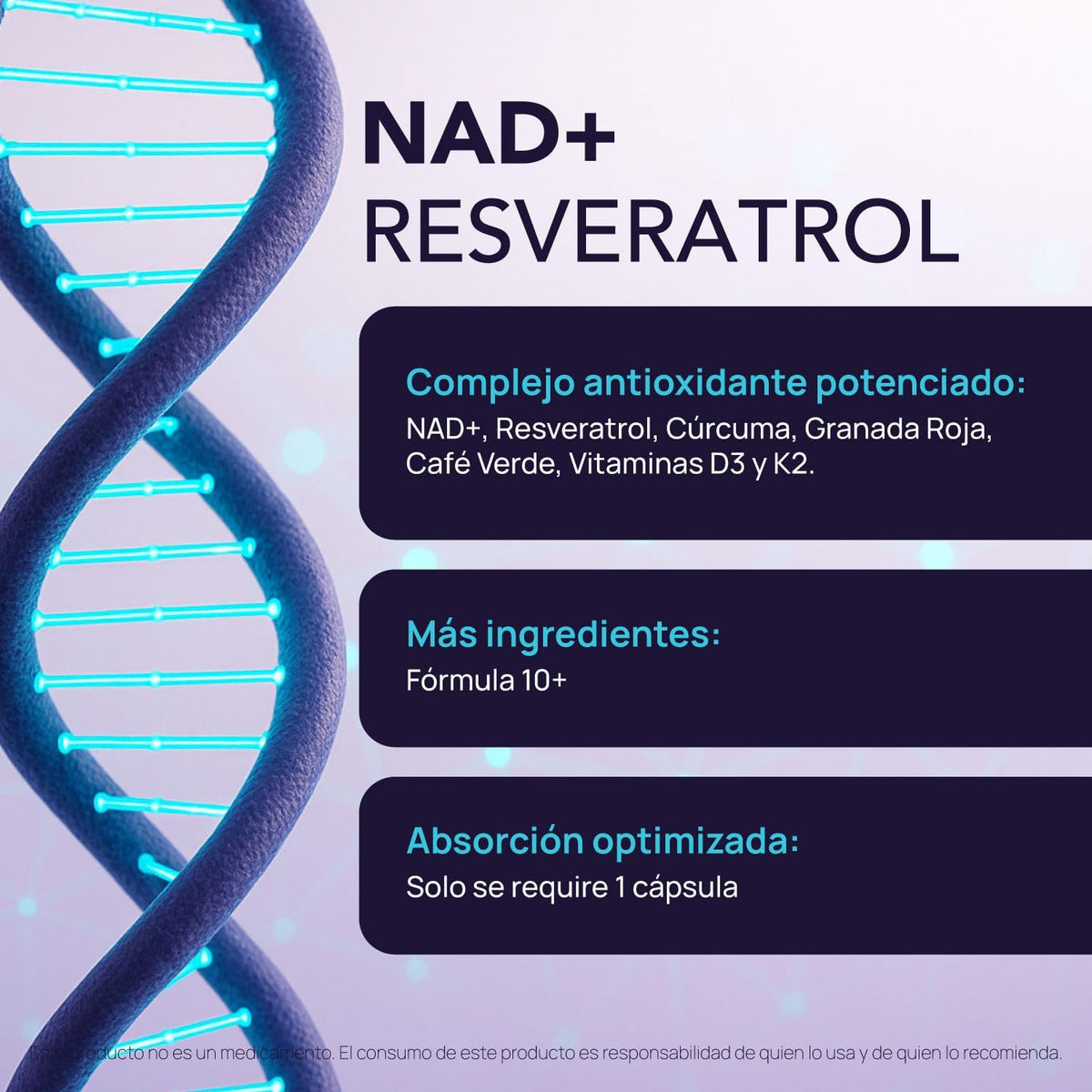 NAD+ Resveratrol Original con 14+ Ingredientes