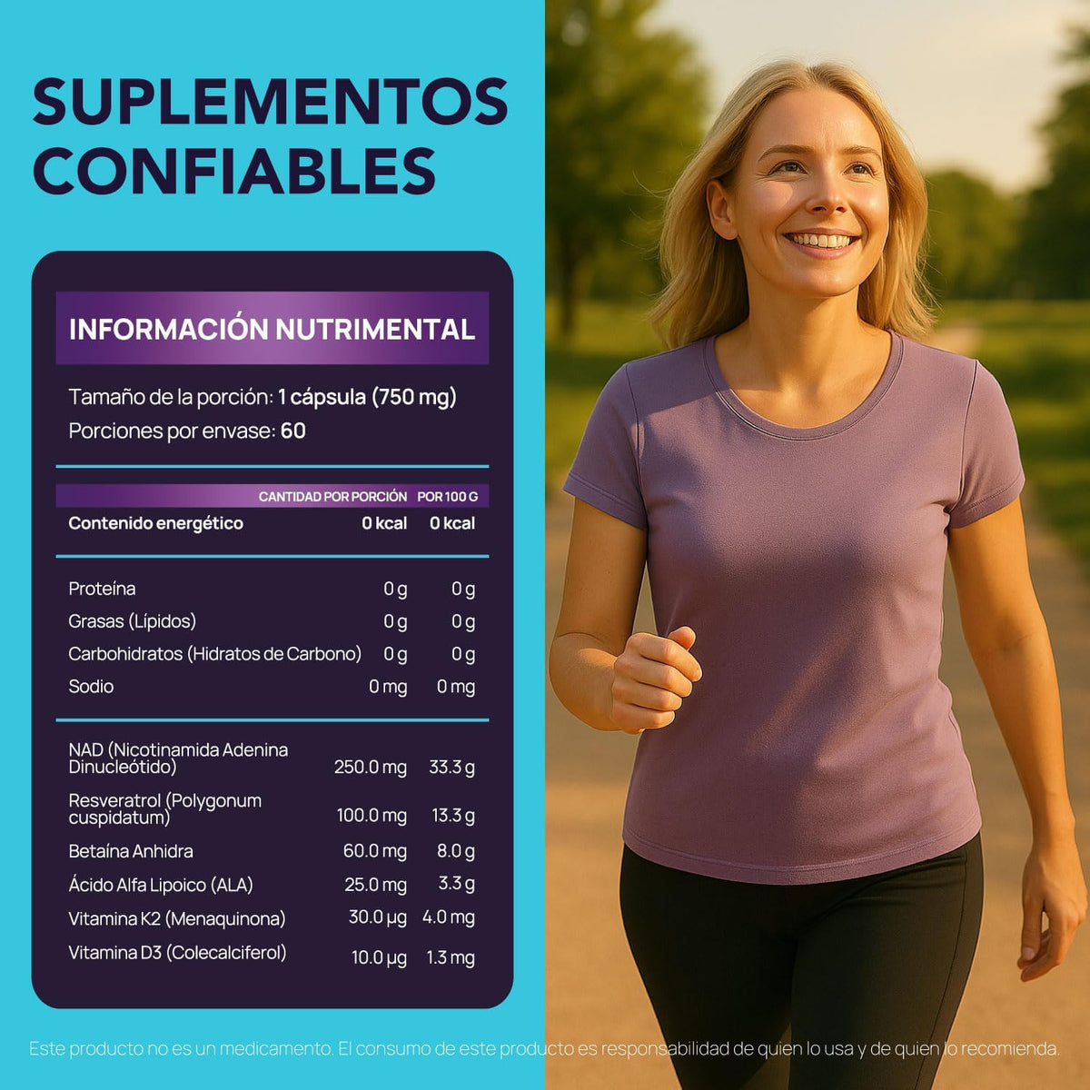 NAD+ Resveratrol Original con 14+ Ingredientes