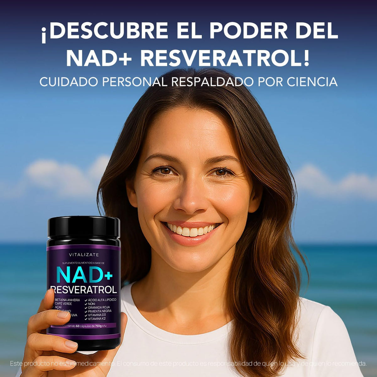 NAD+ Resveratrol Original con 14+ Ingredientes