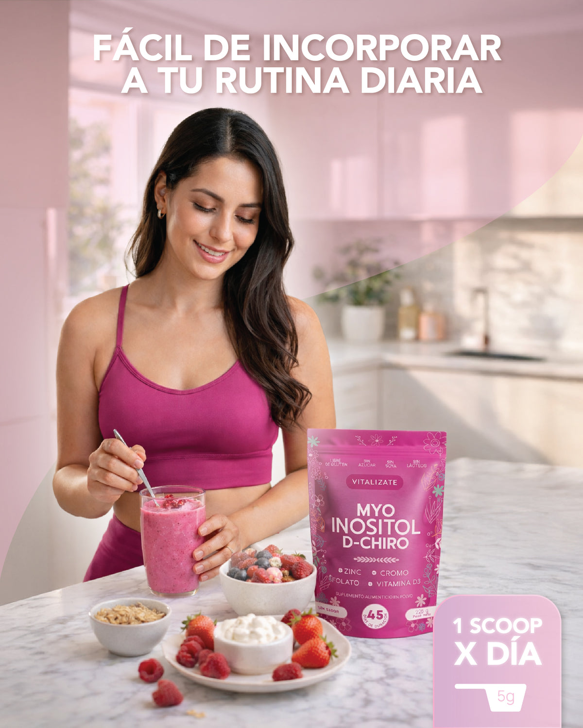 Myo Inositol + D-Chiro Inositol 40:1 Platinum en Polvo