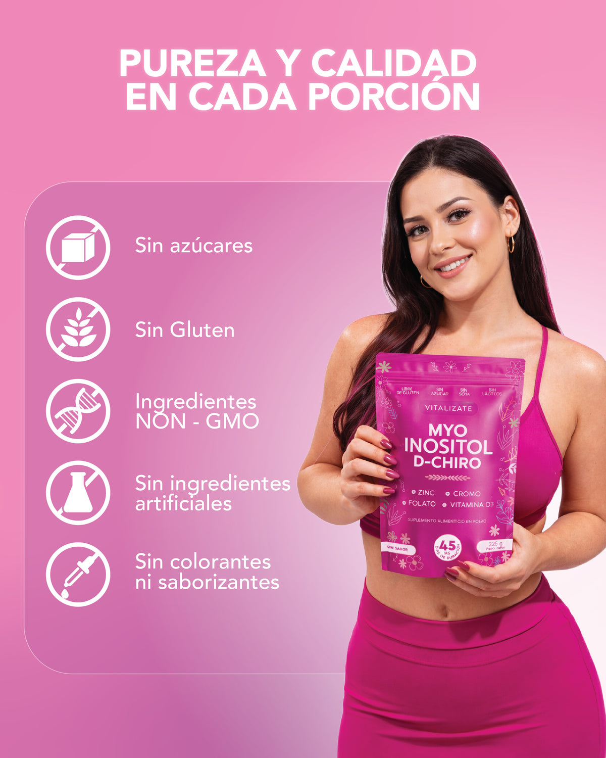 Myo Inositol + D-Chiro Inositol 40:1 Platinum en Polvo