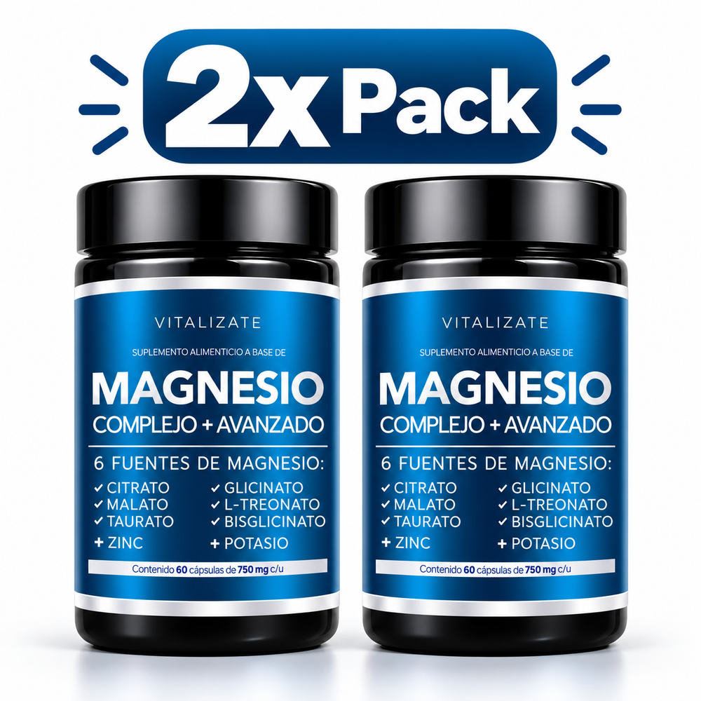 Magnesio Complejo Avanzado | Pack de 2 frascos de 60 cápsulas