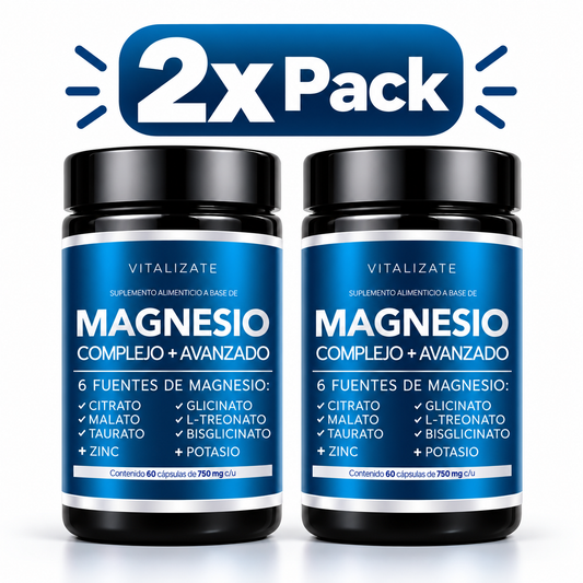 Magnesio Complejo Avanzado | Pack de 2 frascos de 60 cápsulas