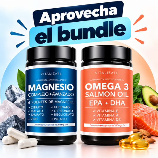 Dúo Magnesio + Omega 3 | Pack de 2 frascos